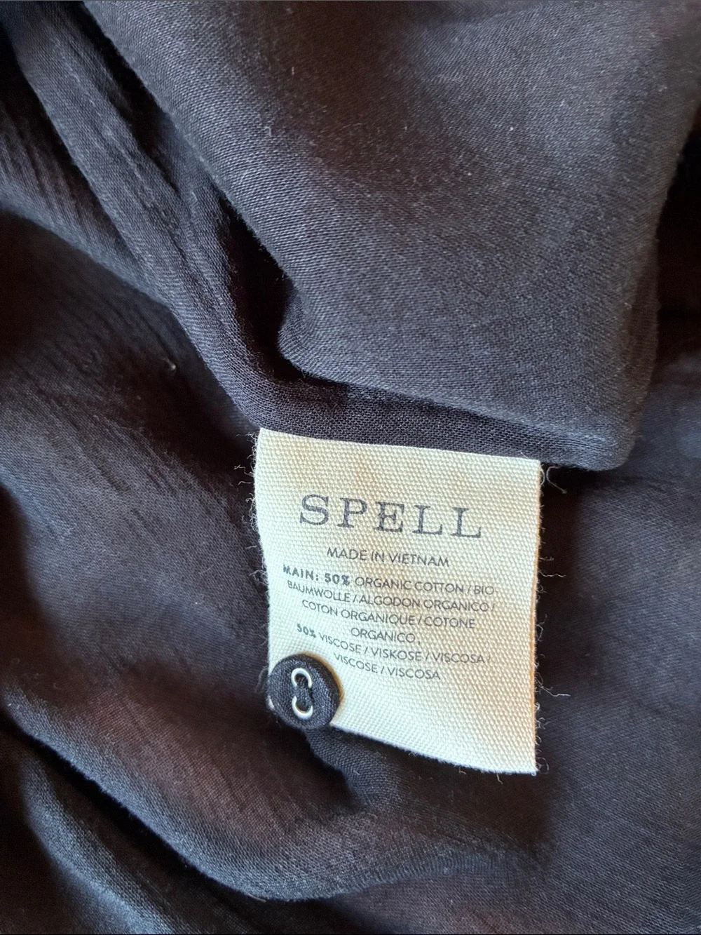 NWT Spell Teodora Blouse in Black size small - Picture 8 of 9